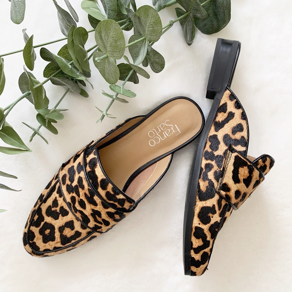 Franco Sarto Malesa Calf Hair Leopard Mule